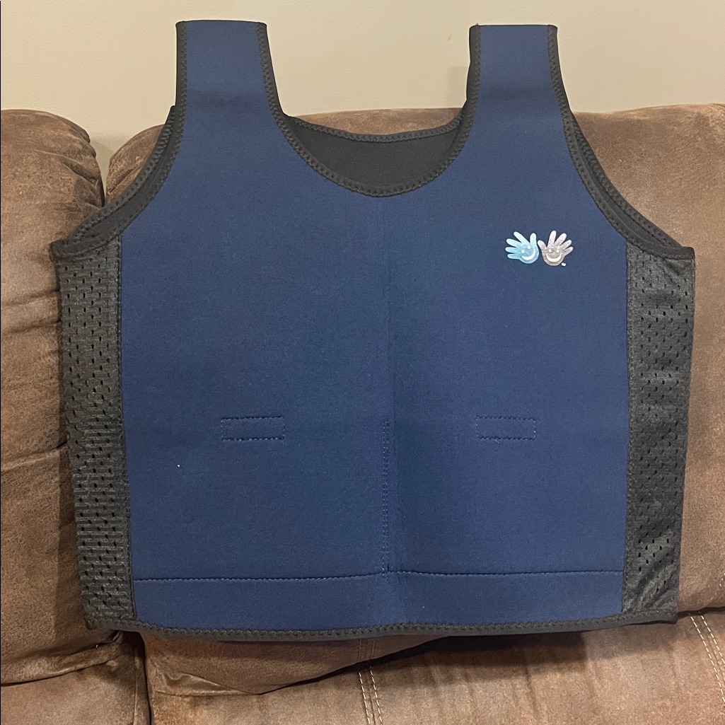 Blue And Black Weighted Vest